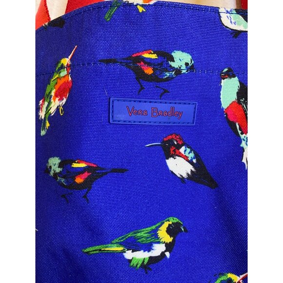 VERA BRADLEY Family Tote Bag Mini Tody Birds Pattern Blue Red RETIRED - Picture 2 of 4
